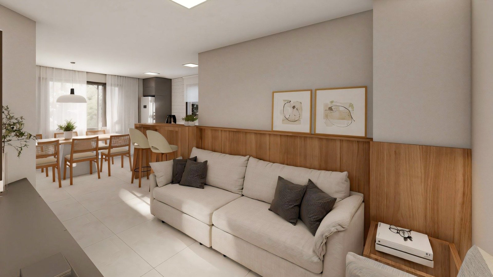 Sala de estar integrada